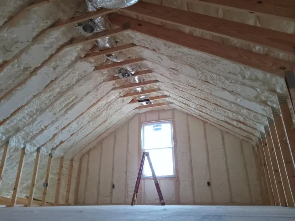 Spray foam roofing application for Crawl Space Insulation project in Wyoming